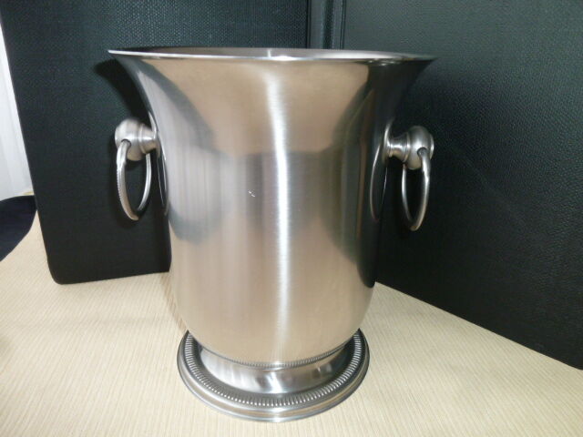 Jean Couzon satin stainless steel champagne bucket