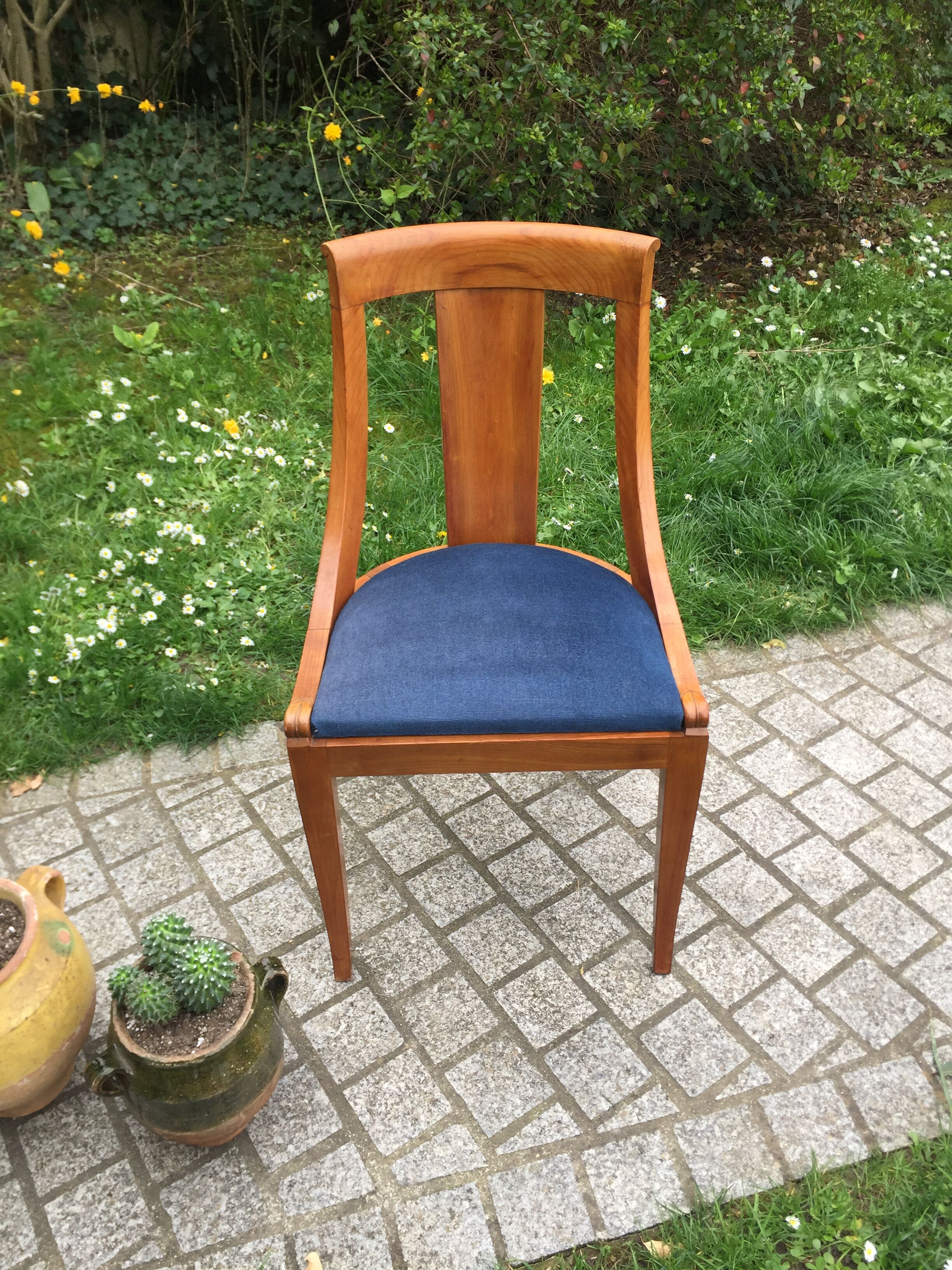 Walnut chair Empire style