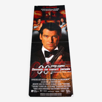 Affiche cinéma originale "James Bond 007 Demain ne meurt jamais" Pierce Brosnan 60x160 cm 1997