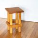 Modernist stool in framiré wood⎮70s
