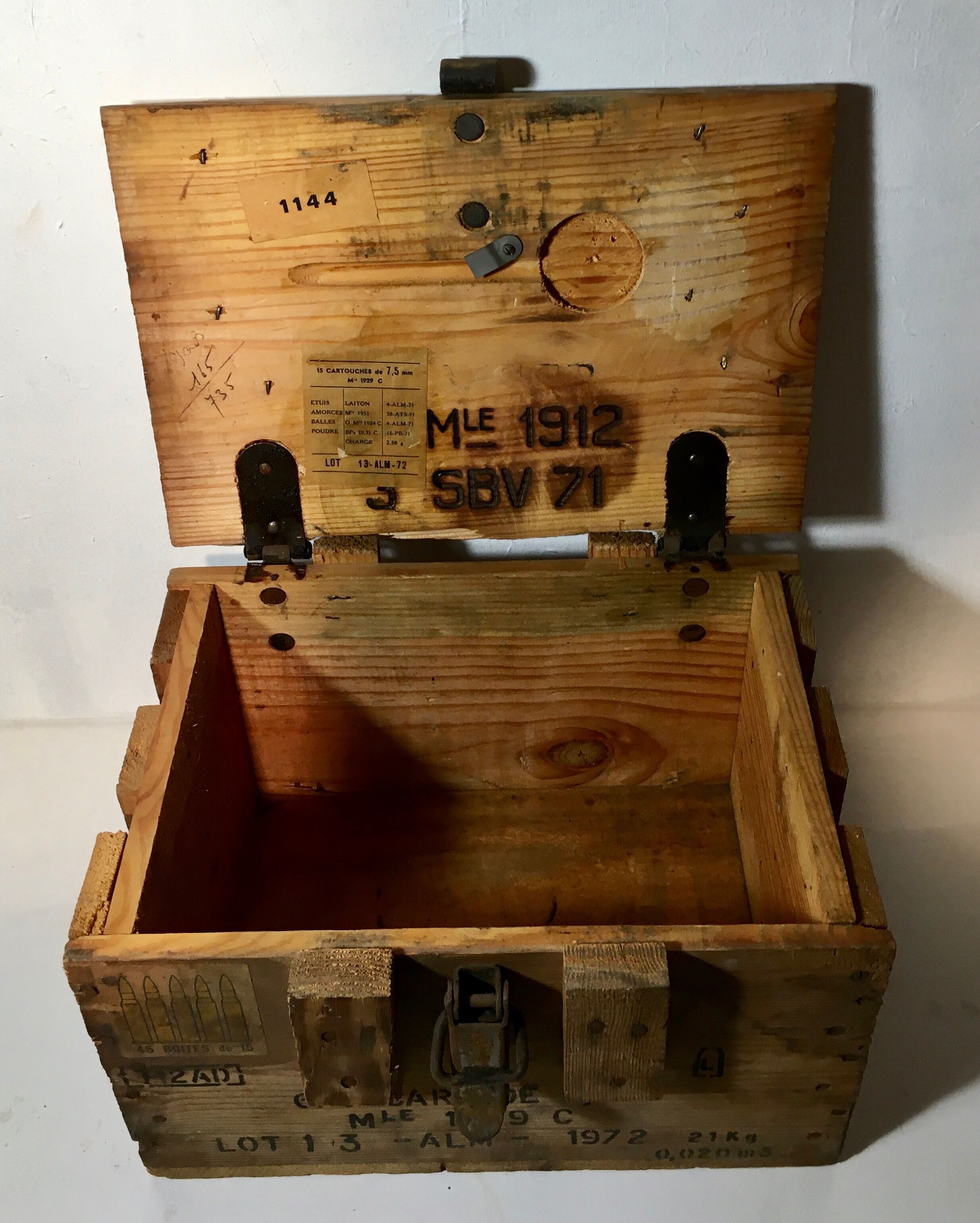 Wooden military box 1972