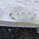 Vintage asymmetrical design coffee table in Mactan travertine stones by Magnussen ponte.