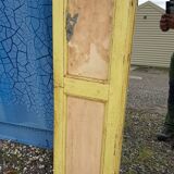 Old polychrome Burmese teak window with interior mirror