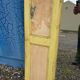Old polychrome Burmese teak window with interior mirror.