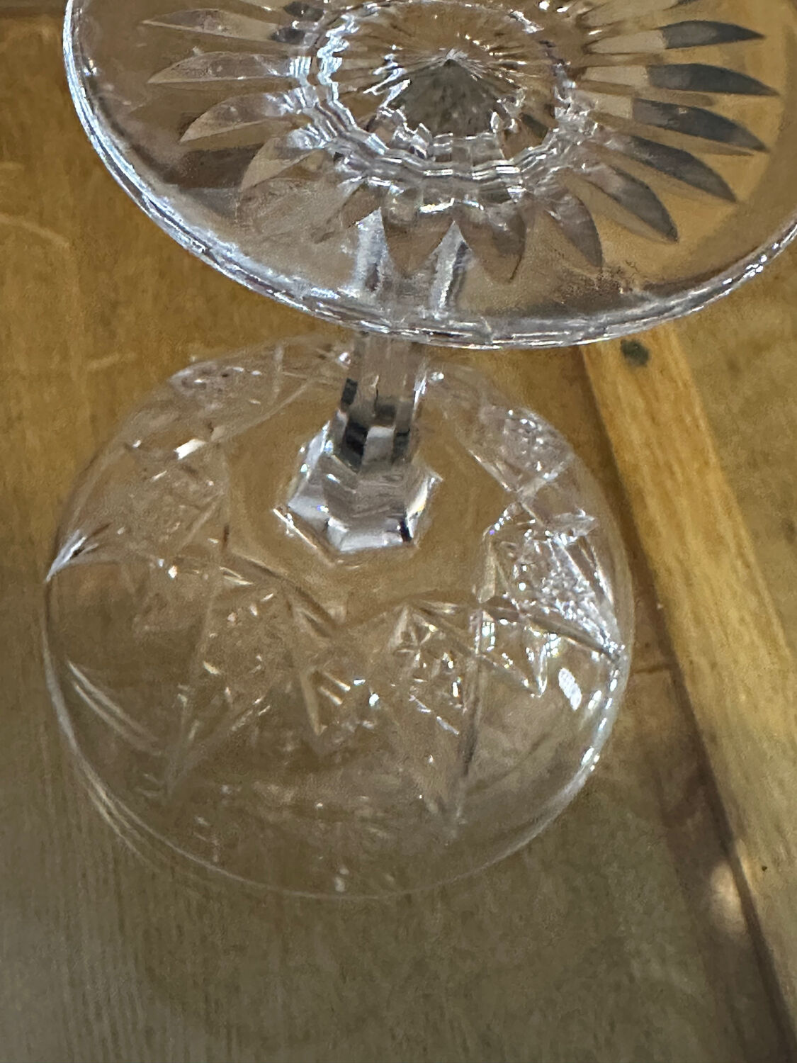 20 Crystal Champagne Coupes by Baccarat, Éperon model, before 1936.