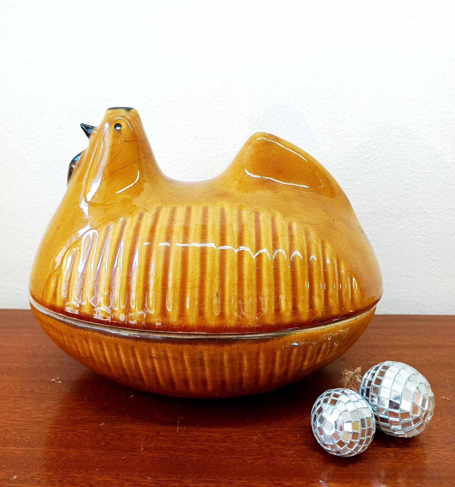Vintage ceramic chicken terrine