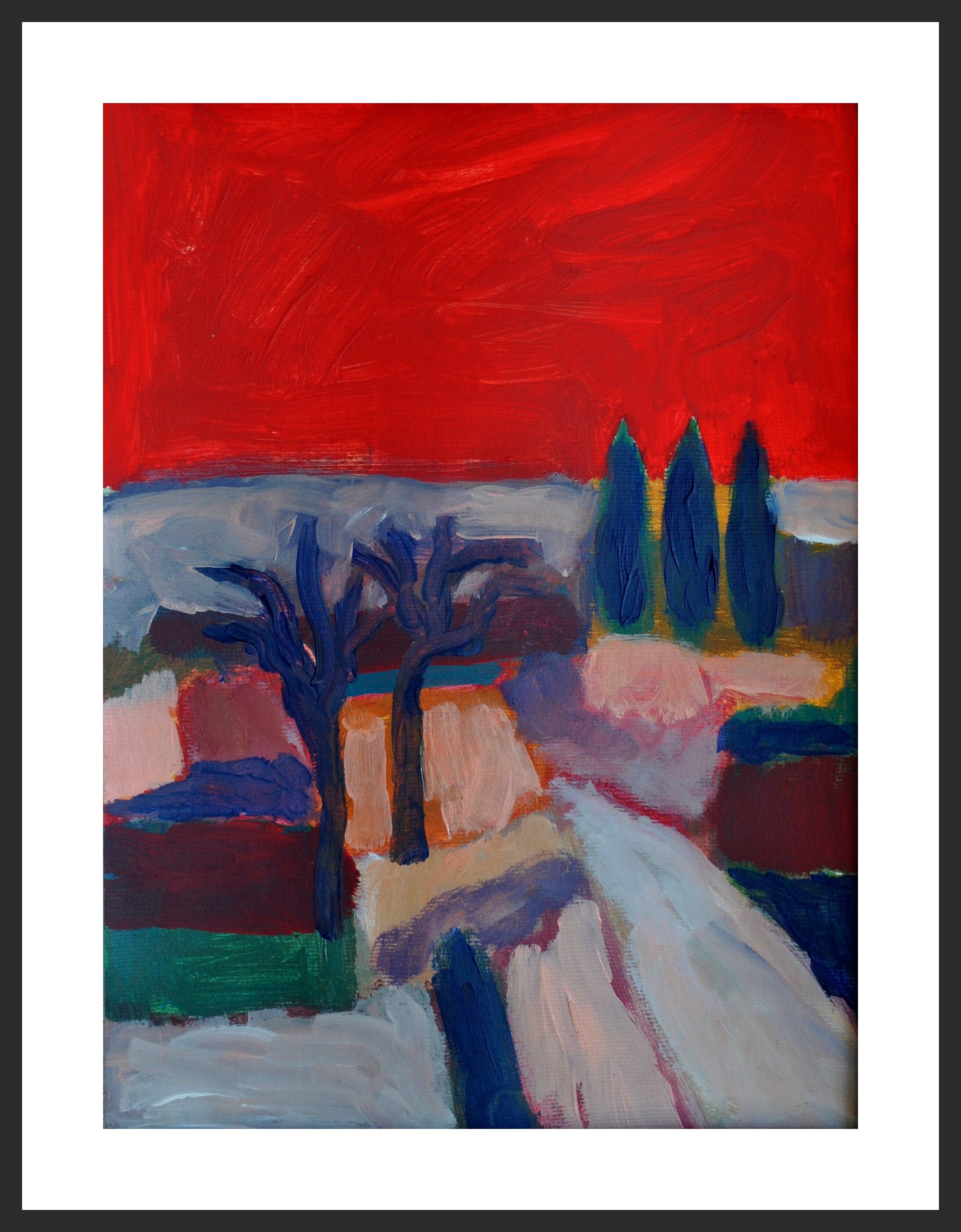 Ciel rouge en provence