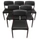 Set of 6 Mid Century Modern chairs in rosewood and leather by Bramin.