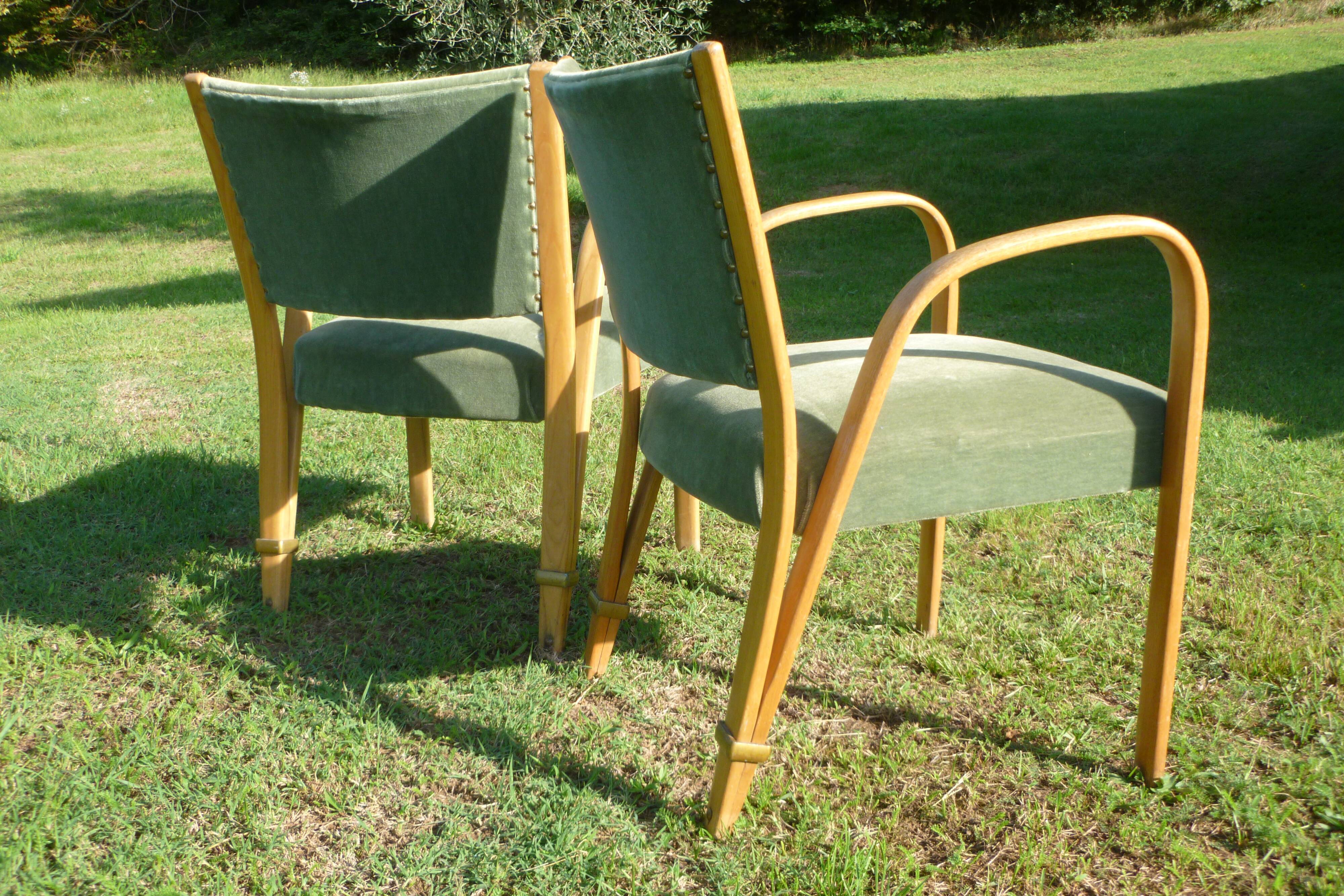 Pair of Steiner 50's armchairs