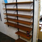 Vintage teak wall mounted shelving  system