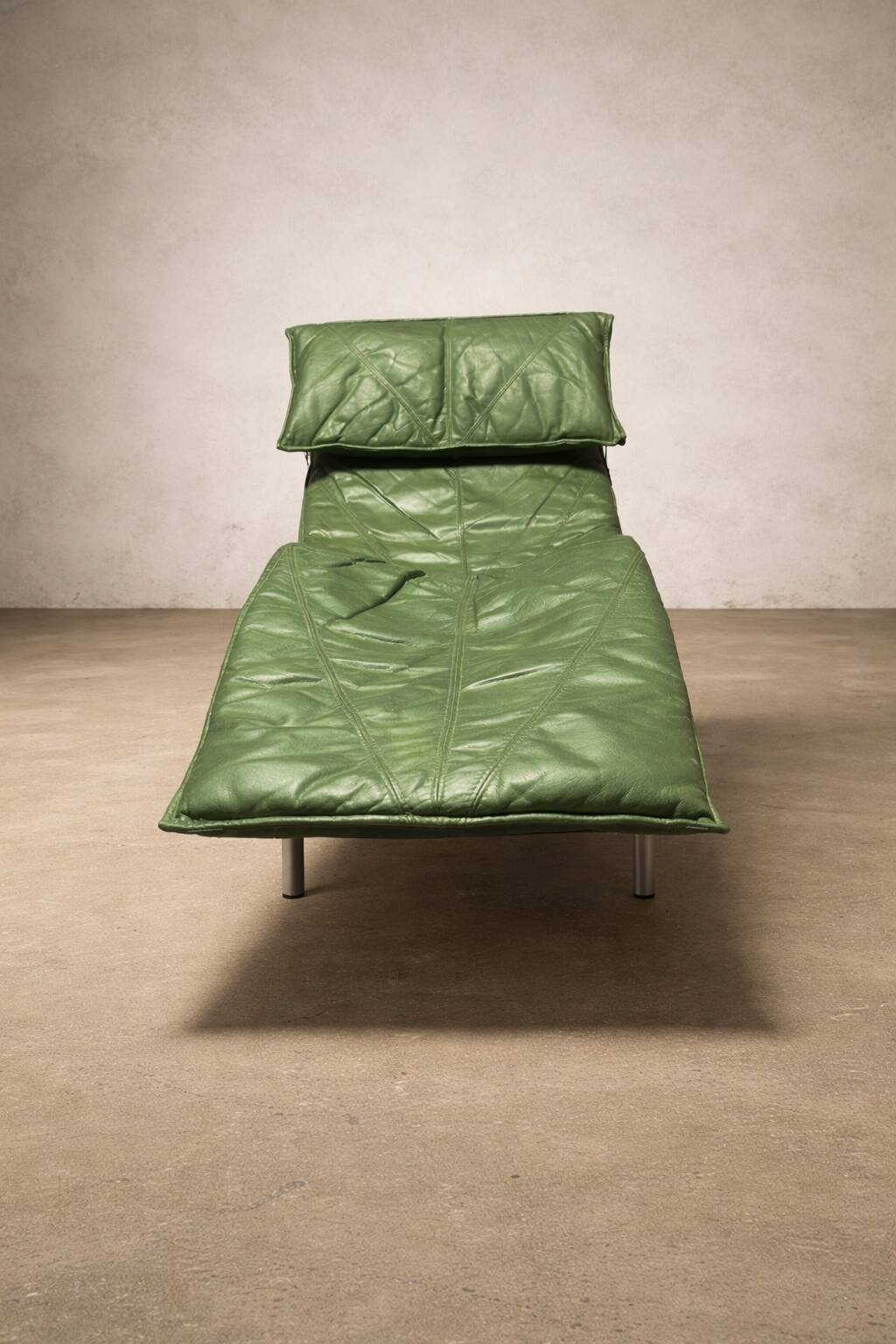 SKYE chaise longue – Tord Björklund for IKEA – 1970s – Green leather