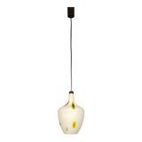 Multicoloured opaline glass pendant light from Murano by Stilnovo, Italy, 1950s.