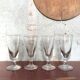 Suite de 4 verres à pieds soufflés