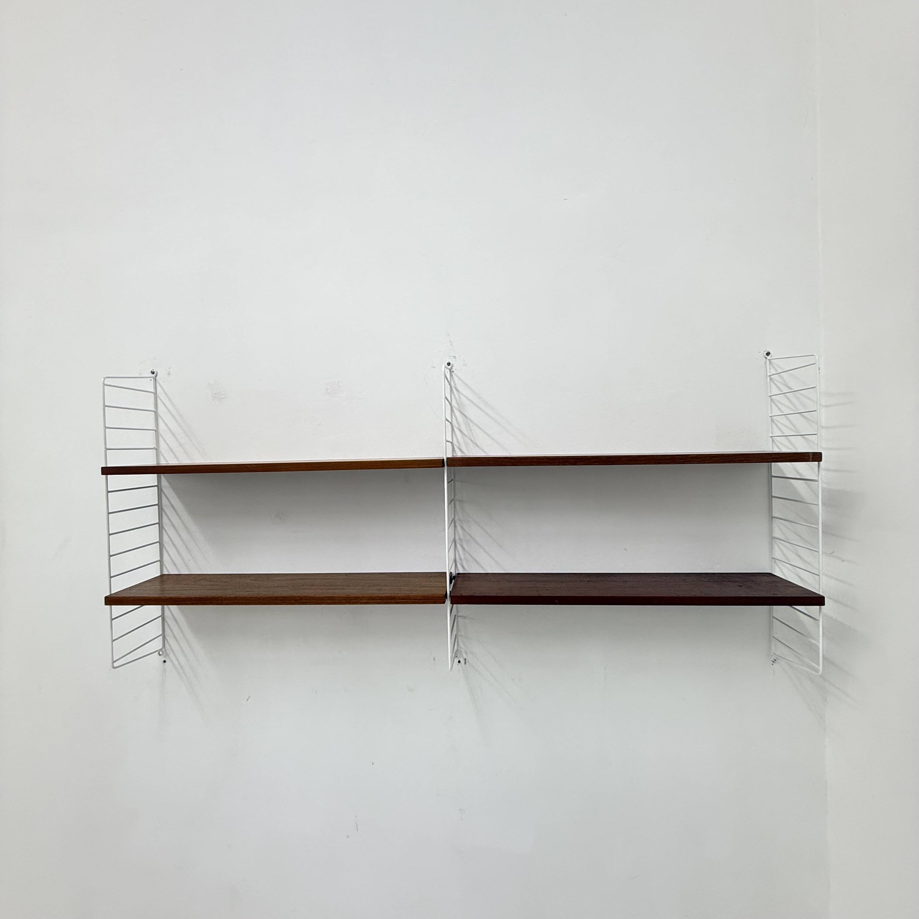 Mid-Century Nisse Strinning string design teak wall unit , 1960s