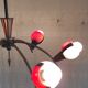 Chandelier with 6 lights in Stilnovo style and Murano glass - 1950s