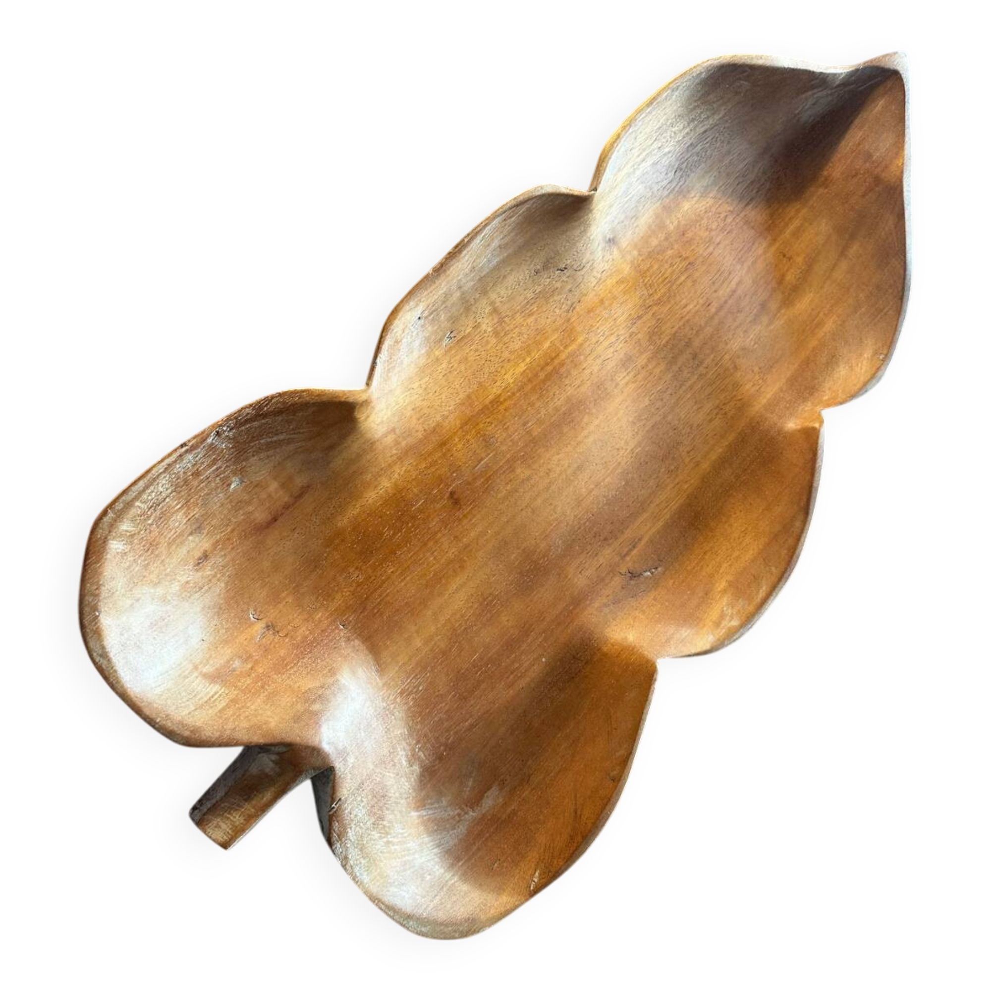 Fruit bowl, handcrafted pocket emptier in solid wood.