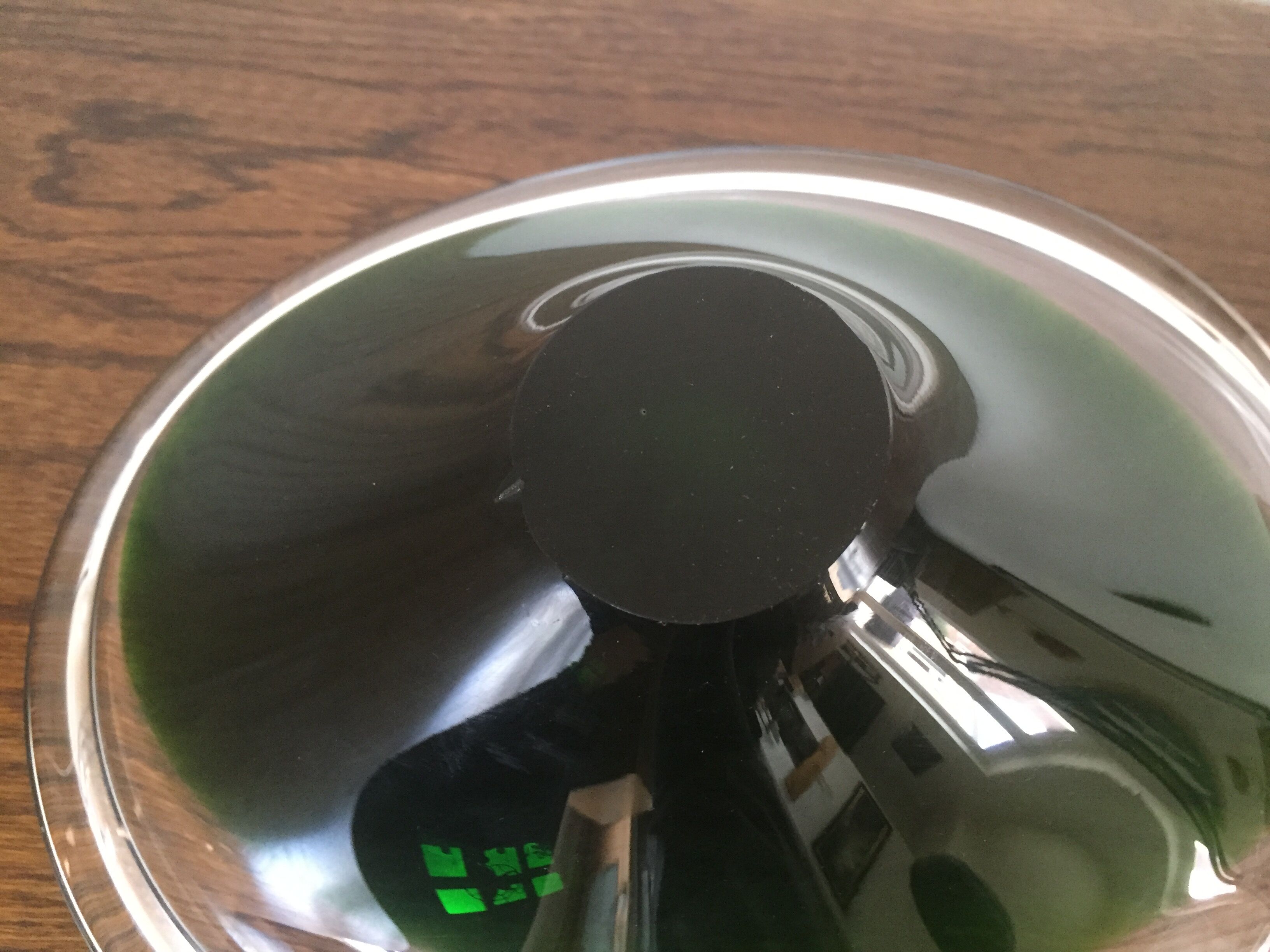 Mid Century Modern Swedish Flygsfors Green Freeform Art Glass Bowl - Paul Kedlev