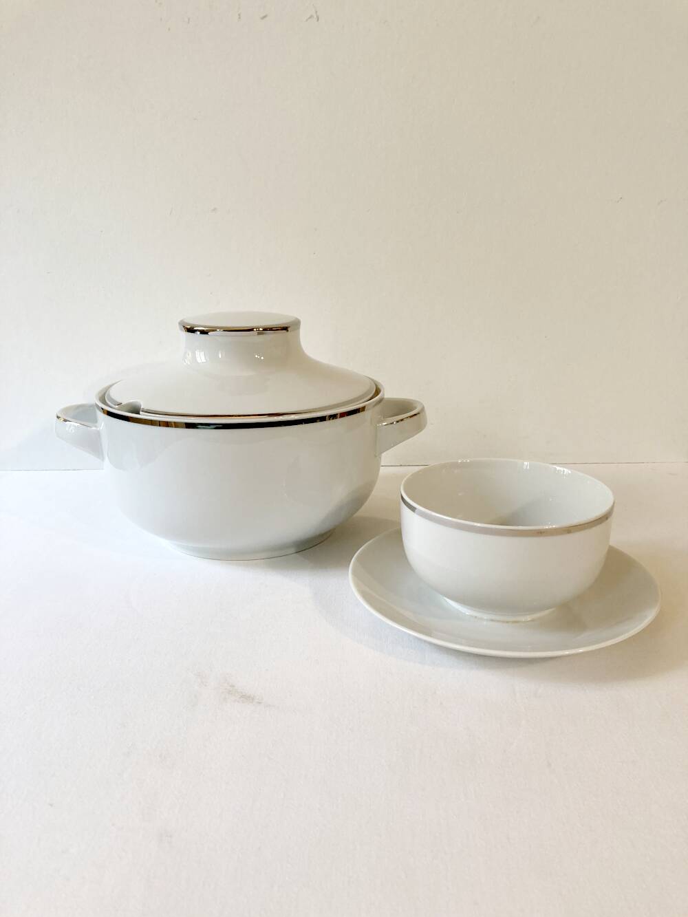 Earthenware soup tureen and sauce boat from Winterling, Bavaria