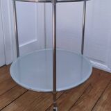 "Strind" side table glass metal Ehlen Johansson design