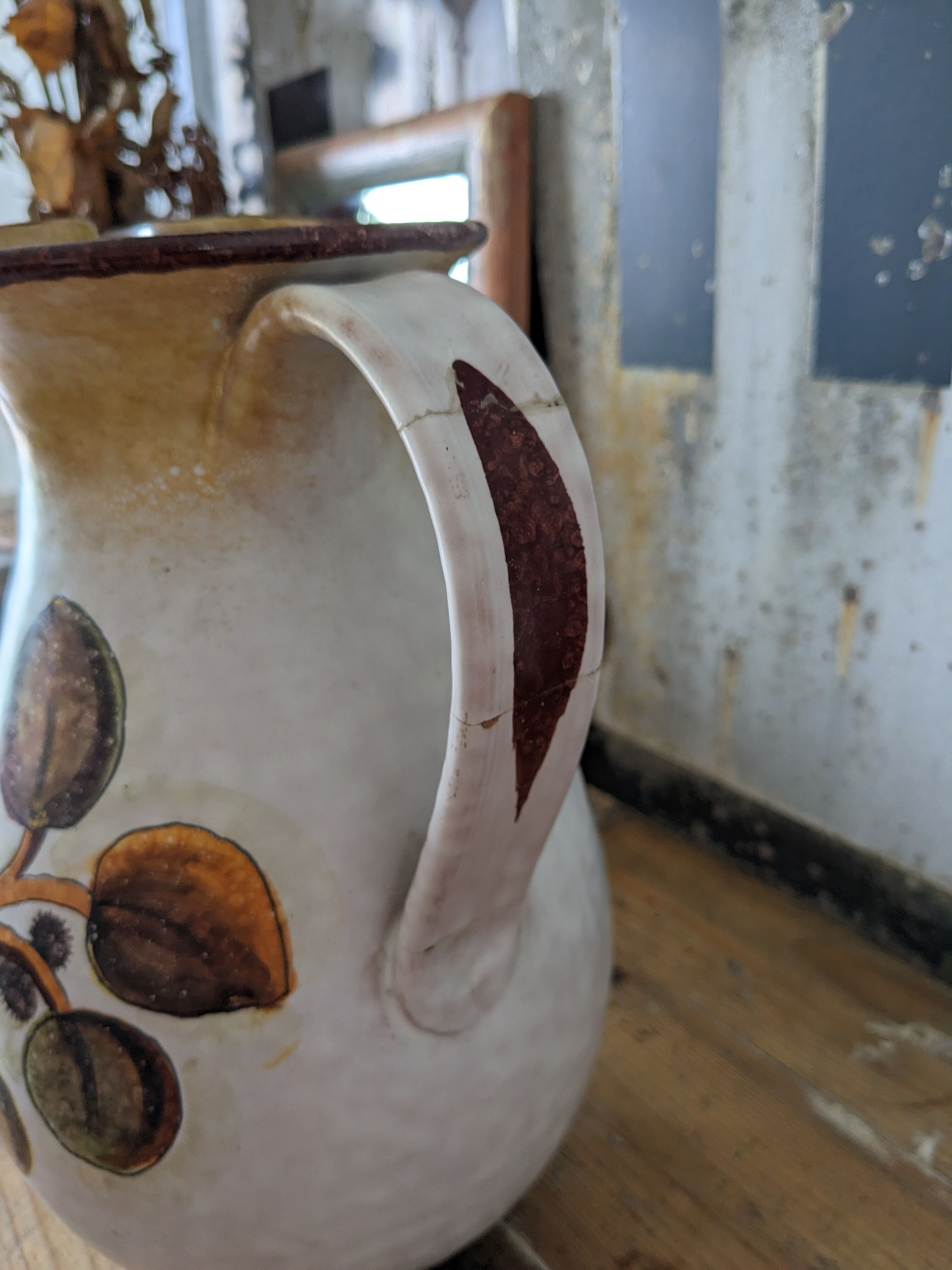 Ceramic pitcher from italy