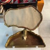 Miroir et console en bois doré