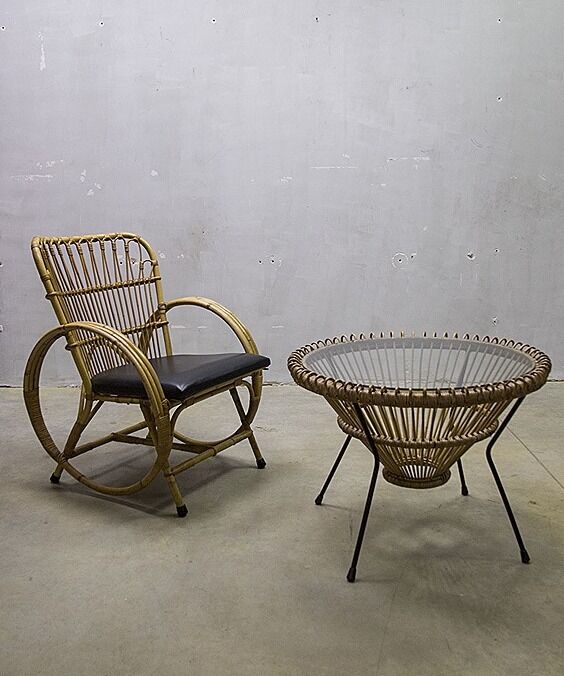 Armchair in rattan Rohe