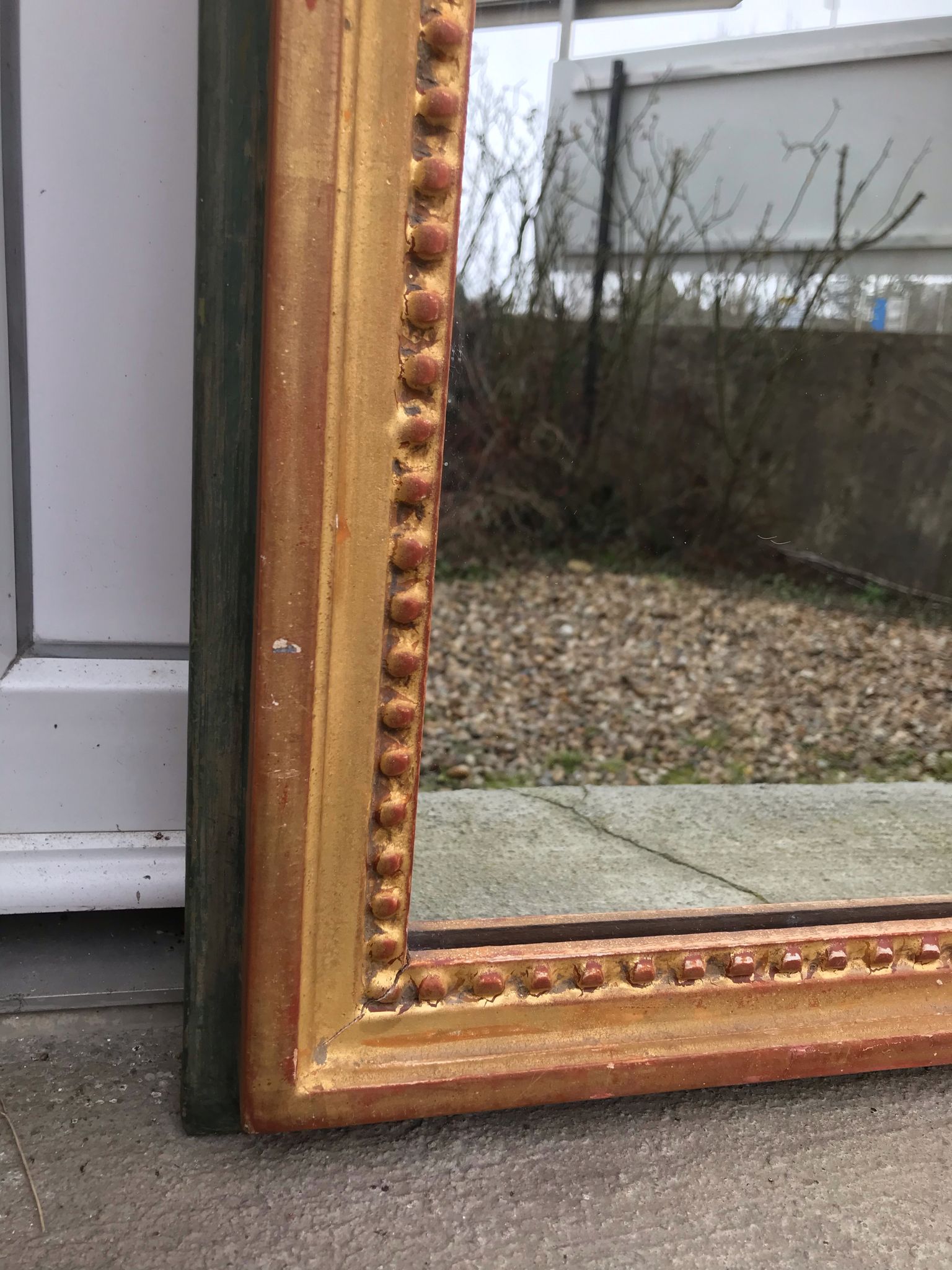 Miroir doré début XXème 101 x 35 cm