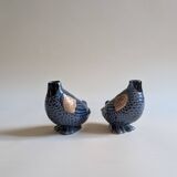 Pair of duck vases in slip