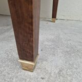 Louis XVI style minister's desk in solid walnut, 4 drawers, old manufacture