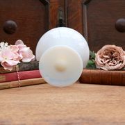 Handmade opaline white bowl vase