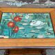 Side table jugendstil Art Nouveau wooden pedestal table 1910