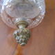 Bronze and glass hanging lamp