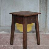 Ancien tabouret bois, tabouret d'appoint, tabouret d'atelier, déco intérieur