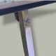 Smoked glass demi-lune console - 1970s