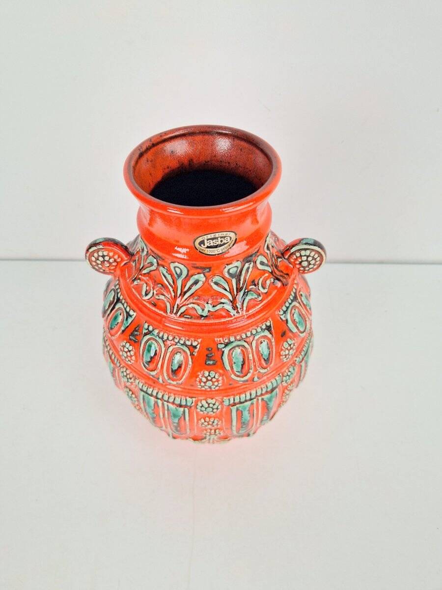 Vintage Fat Lava 1590 Vase in Ceramic from Jasba, West-Germany, 1970s