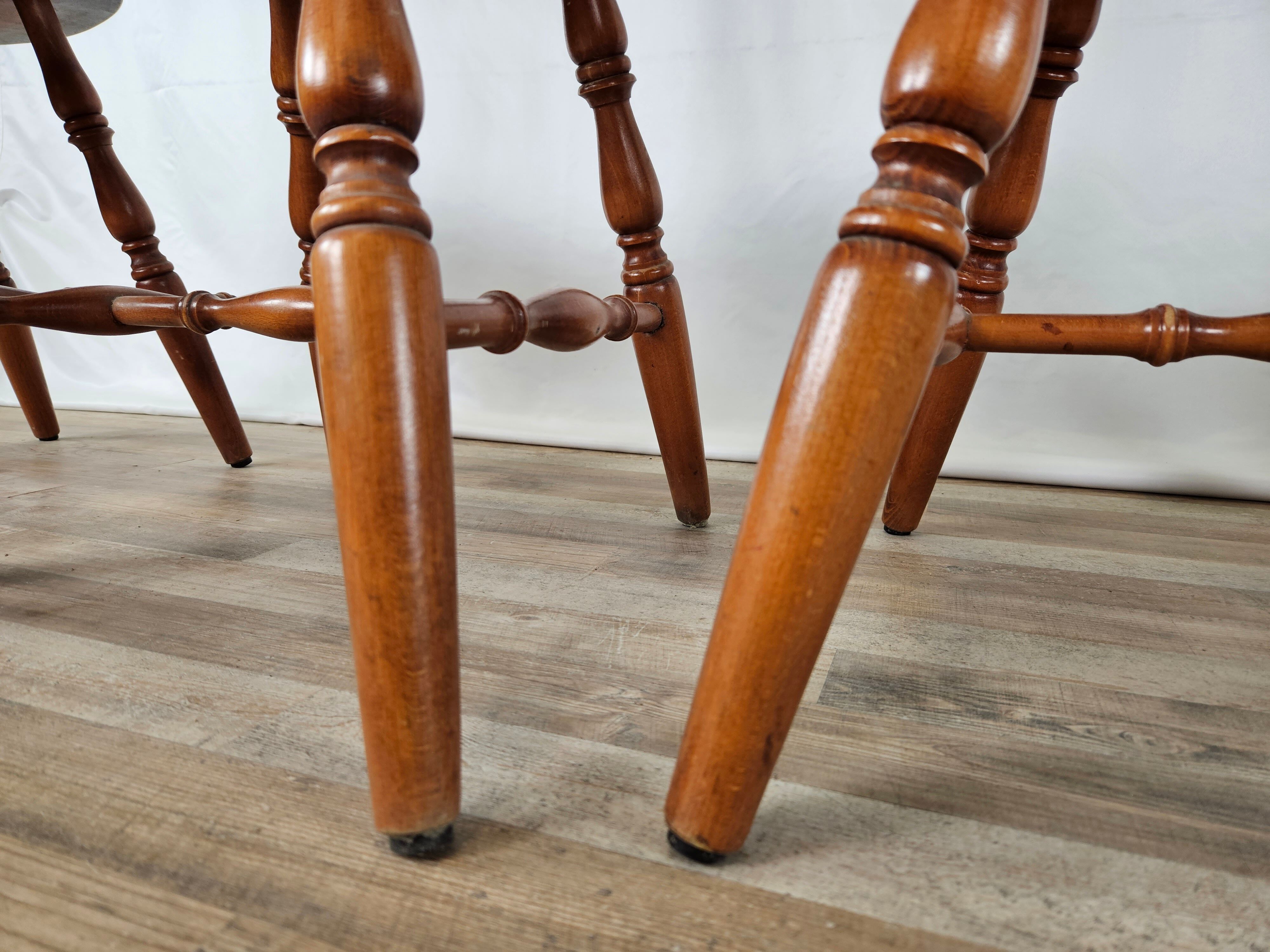 Set of 4 country style chairs, 80s