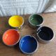 5 stackable ashtrays Maru designer Isamu Kenmochi Japan Space age 60s