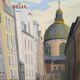Oil on canvas street in Paris