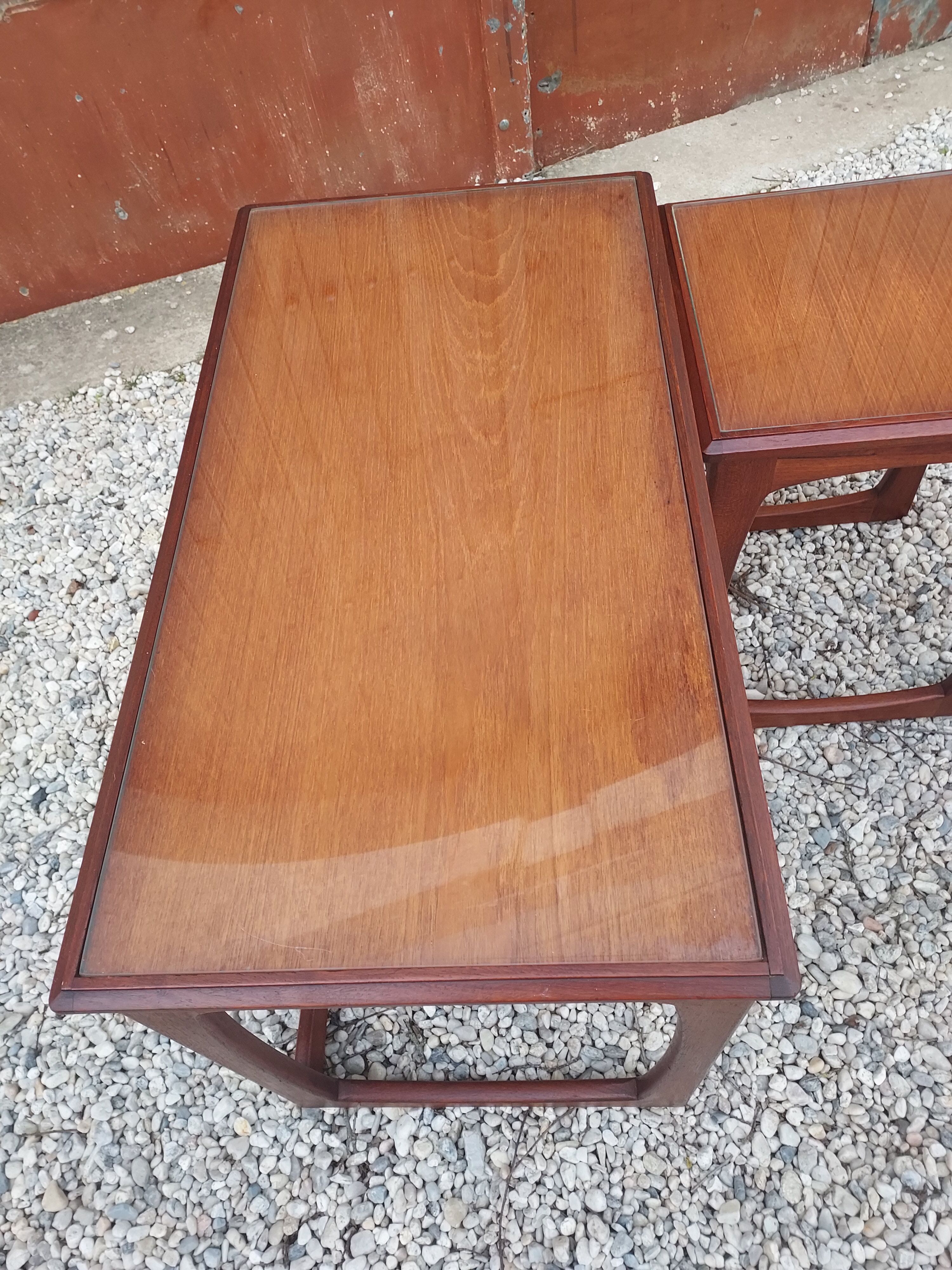 Teak trundle tables