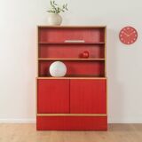 Buffet en placage de noyer rouge, années 1950