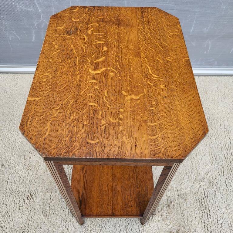 Art Deco Octagonal Console Table with 2 Trays