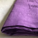 Old linen and cotton sheet iris violet