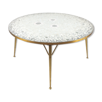Round Mosaic Coffee Table by Berthold Müller, 1950s