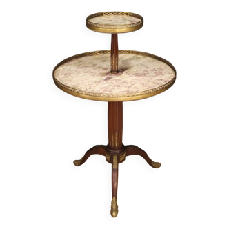 French side table with two shelves in wood from the 20th century