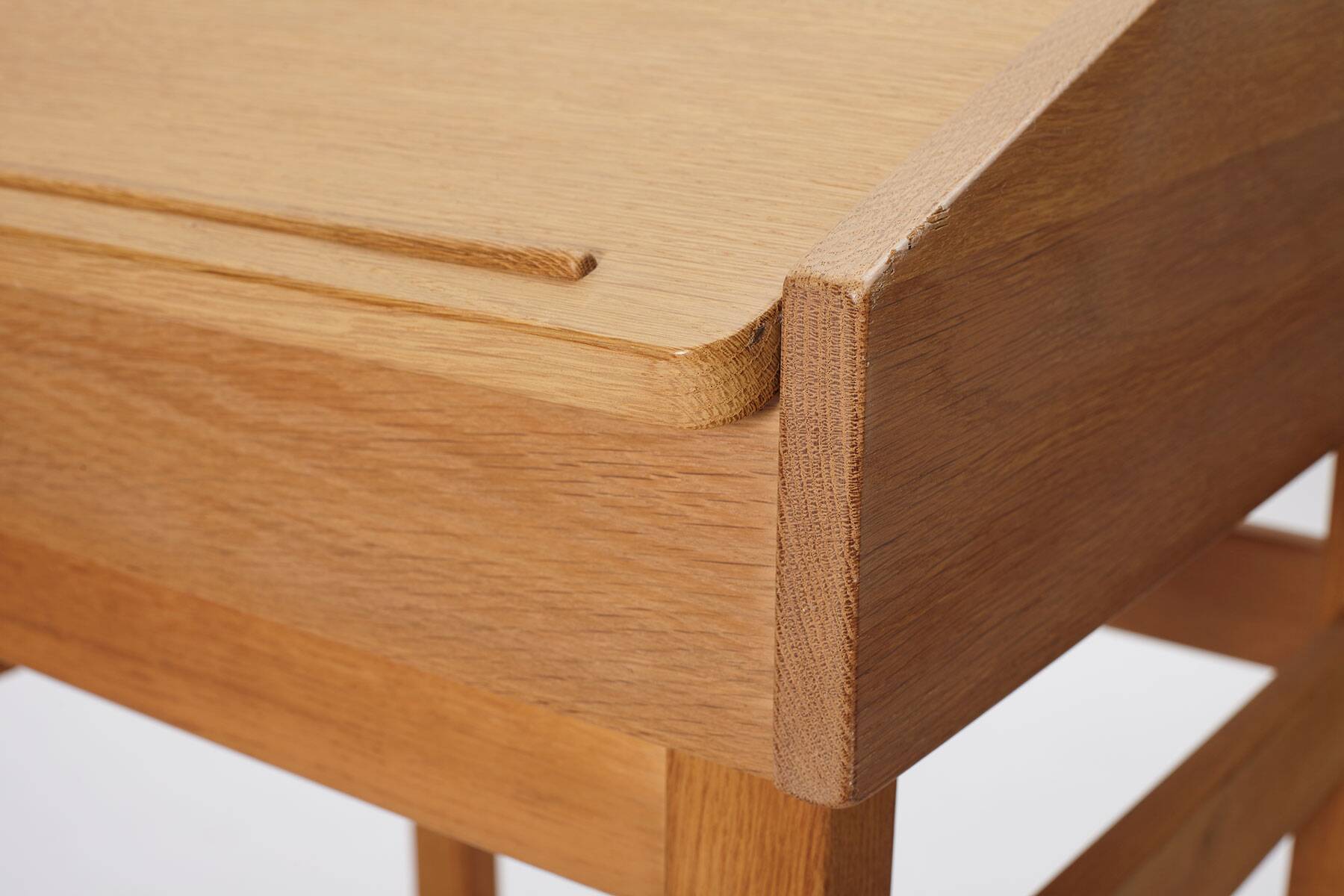Bureau secrétaire en chêne, Danemark années 1960.