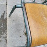 Lot five vintage school chairs
