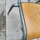 Lot five vintage school chairs
