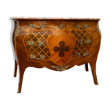 Chest of drawers stamped in marquetry Louis XV style