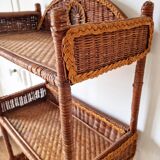 Vintage rattan shelf
