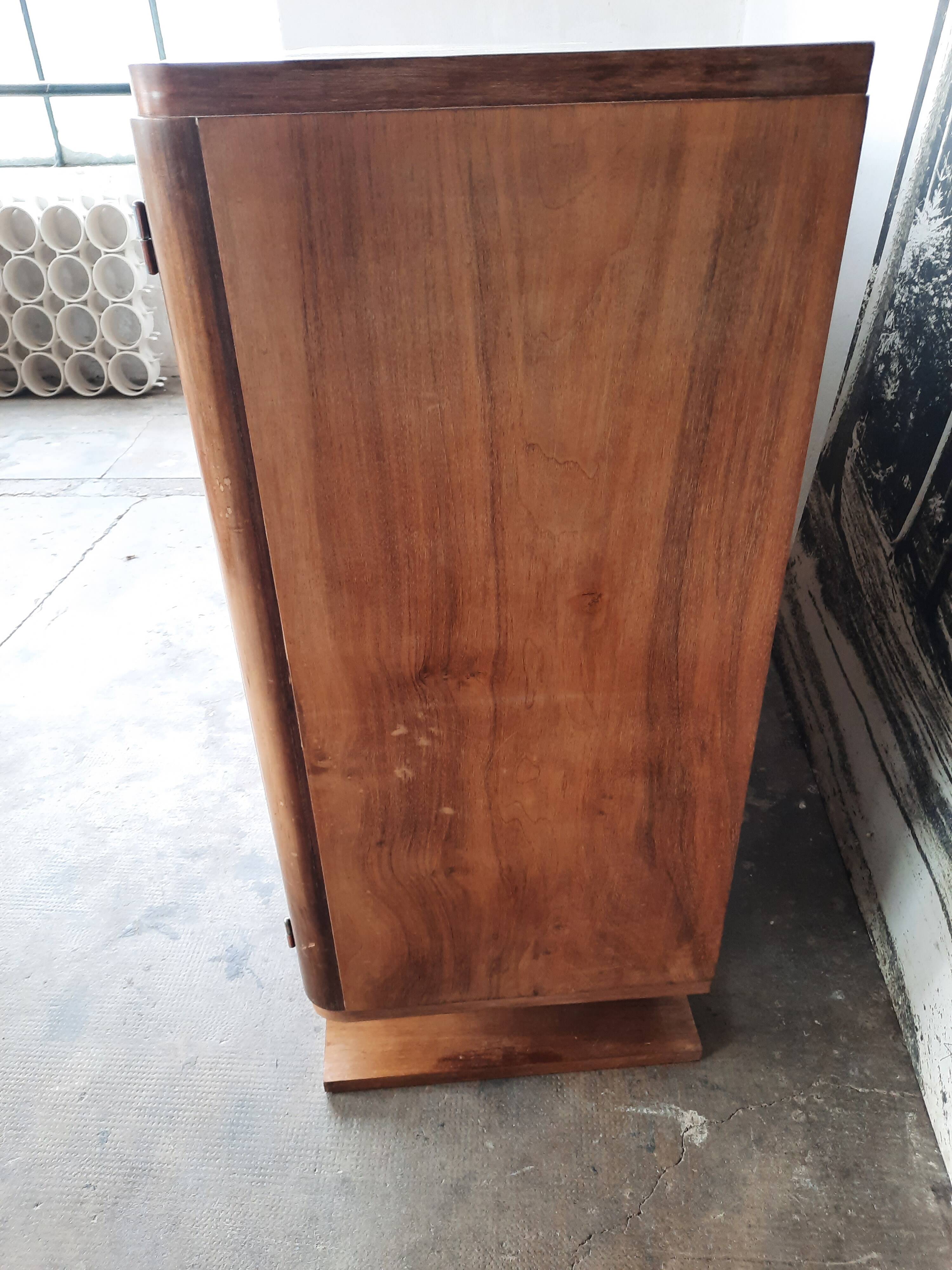 Art deco walnut sideboard